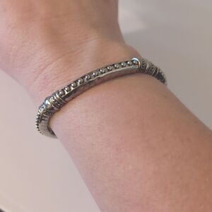700 Silver‎ Studded Bangle Bracelet